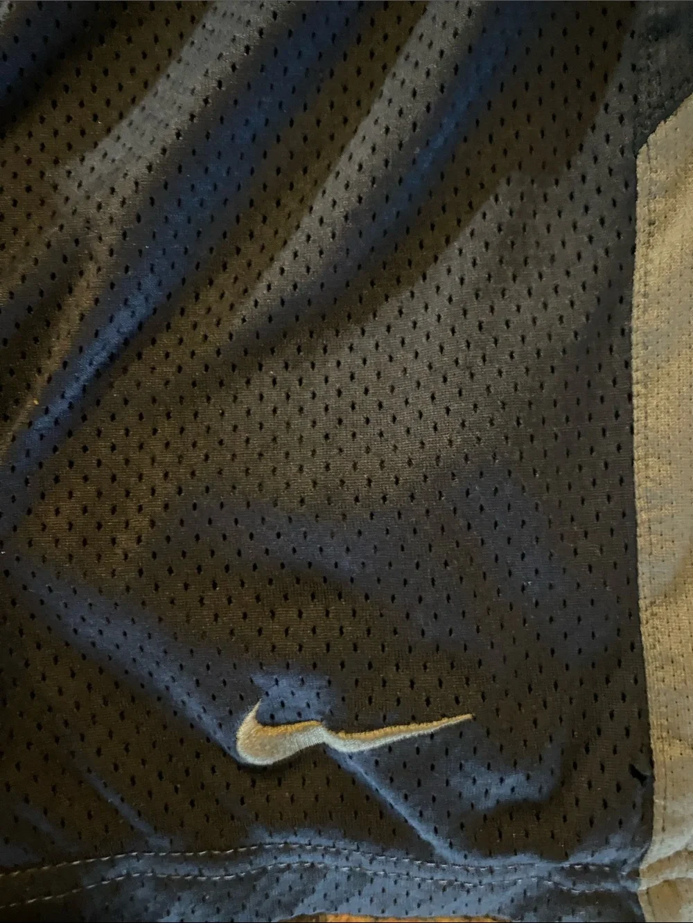 Nike Black Navy Mesh Sports Shorts with Logo Waistband